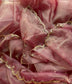 Rose Beige Glass Tissue Piyali Saree