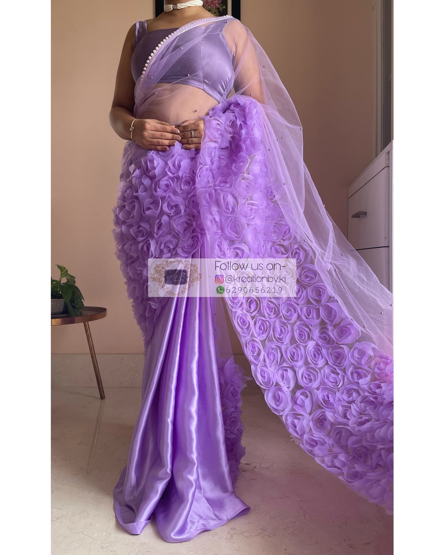 Lavender Drama Queen Saree