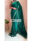 Green Crepe Silk Saree with Gota Patti Border