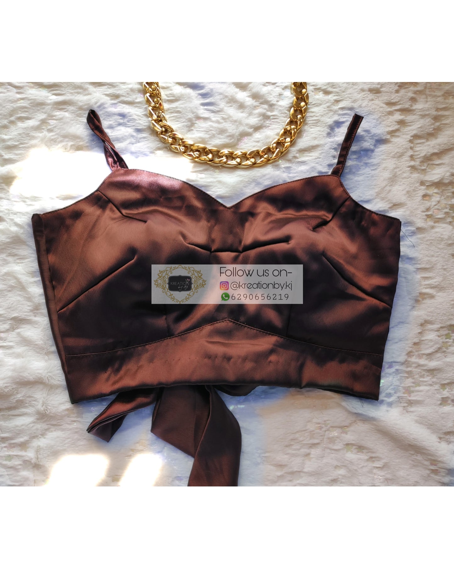 Coffee Brown Strappy Blouse