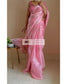 Pink Glass Organza Saree with Embroidery