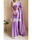 Periwinkle Mother of Pearl Saree - kreationbykj
