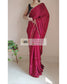 Maroon Crepe Silk Saree With Handembroidered Scalloping - kreationbykj