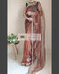 Copper Glass Tissue Saree With Gota Patti Border - kreationbykj