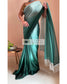 Ombré Emerald Green Saree with Stone Work - kreationbykj