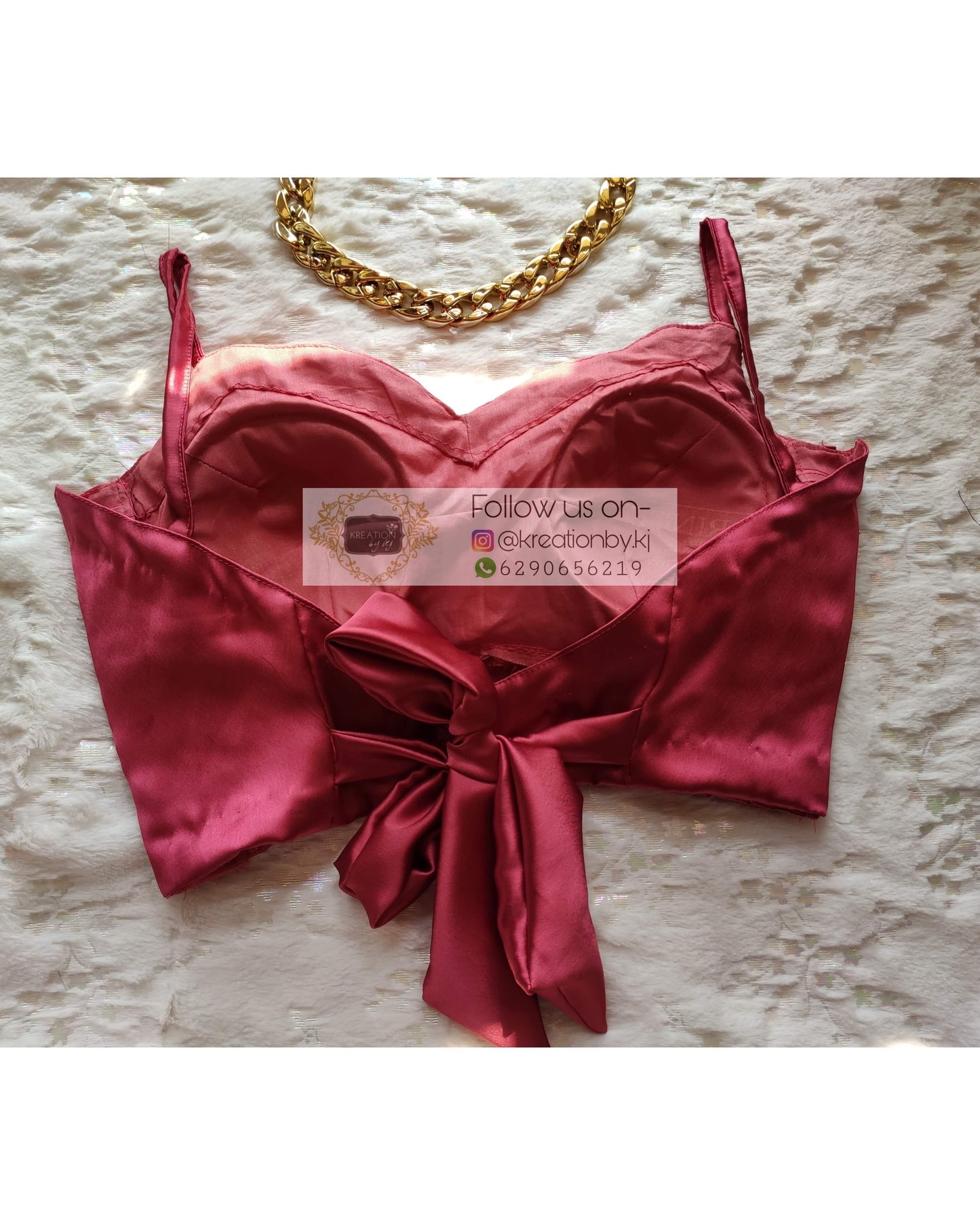 Rose Pink Strappy Blouse - kreationbykj
