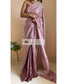 Rose Gold Sequins Half Saree - kreationbykj