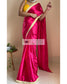 Hot Pink Mother of Pearl Saree - kreationbykj