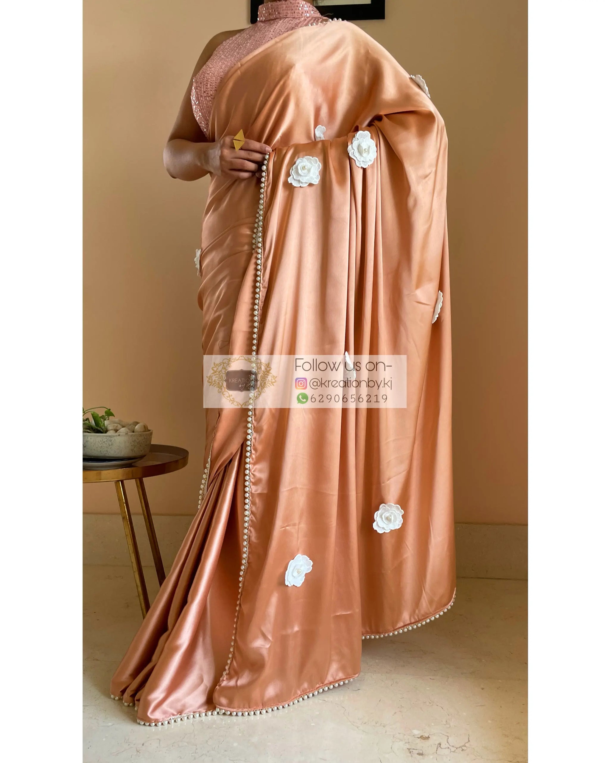 Caramel Gulmarg Saree kreationbykj