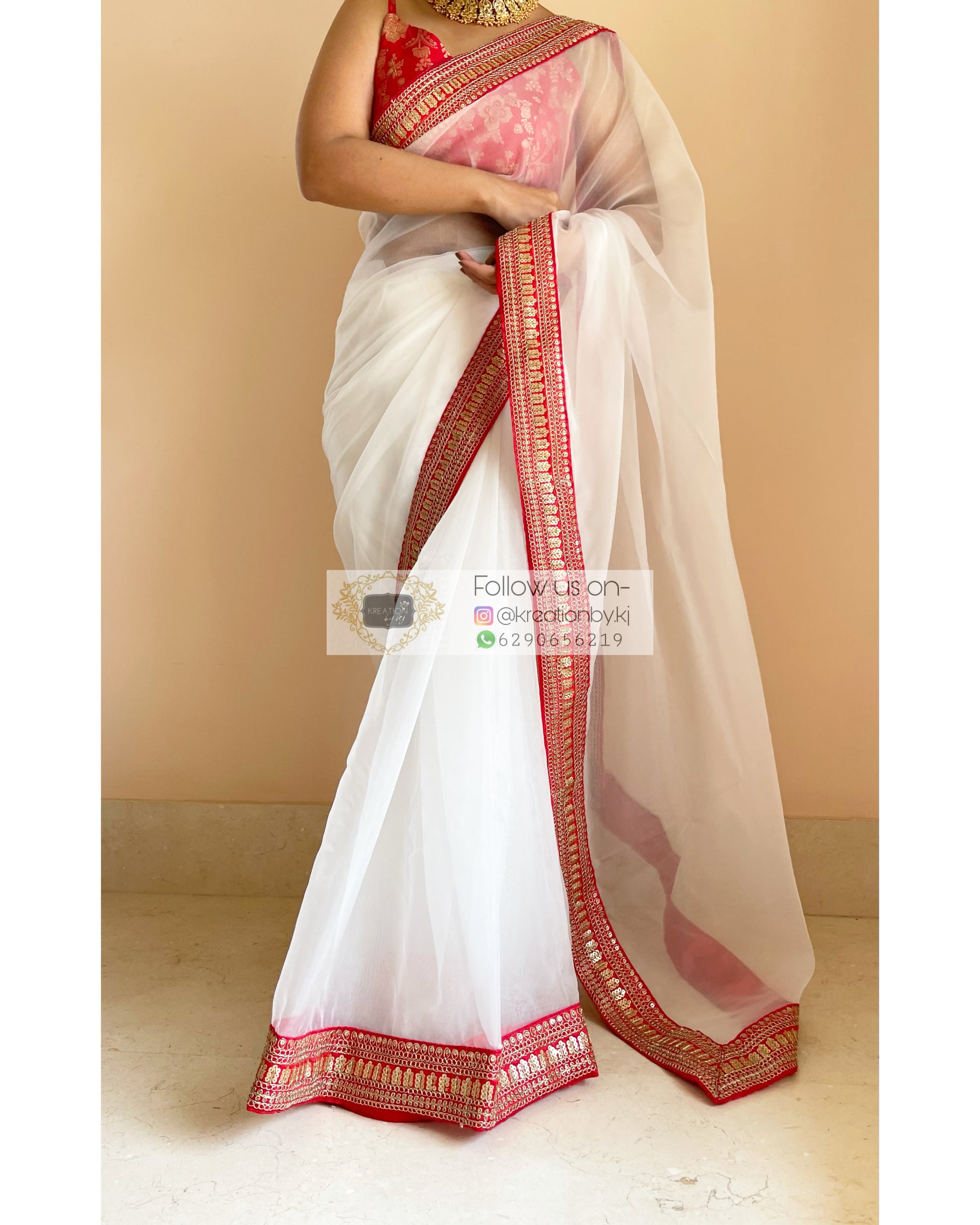 Buy Designer Kanchipuram Silk Saree in White dvz0001605 - dvanza